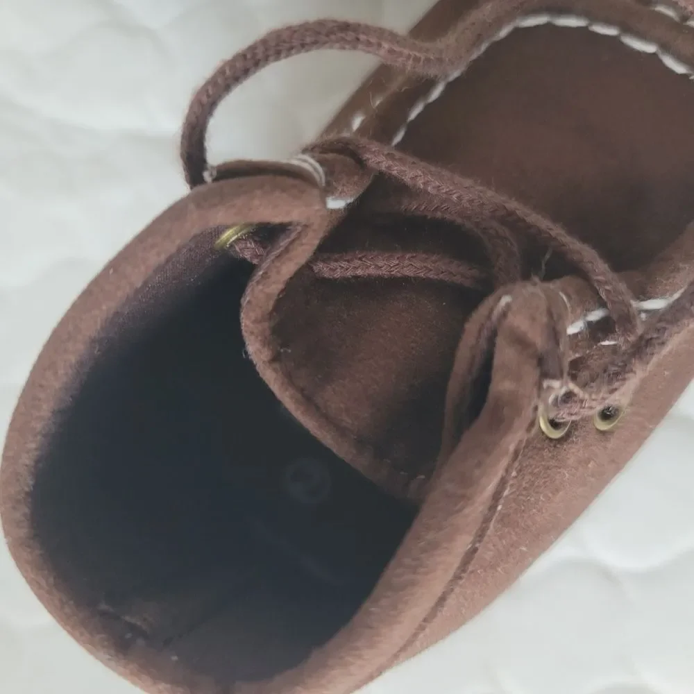 Romirus High Top Crib Baby Shoes Brown Size 2